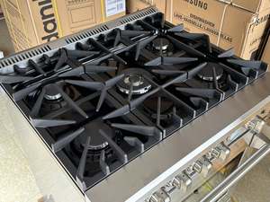 Cuisinière à gaz encastrable en acier inoxydable à 5 brûleurs avec <span class=keywords><strong>four</strong></span> de 120 L et grill pour la maison, les appareils électroménagers commerciaux et les grandes cuisines - Product Image 4