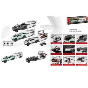 1:24 पैमाने पर मिश्र धातु पिकअप ट्रक डाइकास्ट टॉय यूनिसेक्स 220v बच्चों के लिए पुल बैक फंक्शन और लिथियम बैटरी - Product Image 2