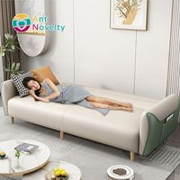 Canapé modulaire pliant Antnovelty Murphy Bed 20 avec rangement et table d'appoint noire Monkey Wheels High