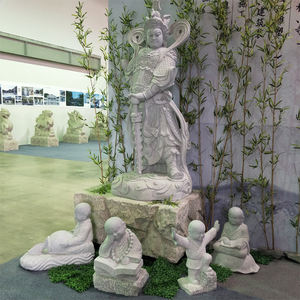 Estatua de Buda WEI TUO, Escultura de Dharma Palas, Veda y Skanda, Tallada en Piedra Natural, de Gran Tamaño, Estilo Templo Chino, 190 cm de Alto - Product Image 3