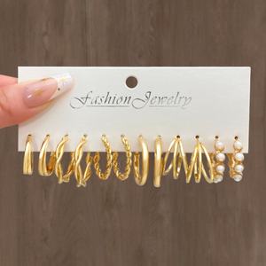 Pendientes de Aro Geométricos de Acero Inoxidable Chapados en Oro de 18K y 24K para Mujer, de Lujo y a la Moda, con Mariposa, Moissanita y Perla - Product Image 5