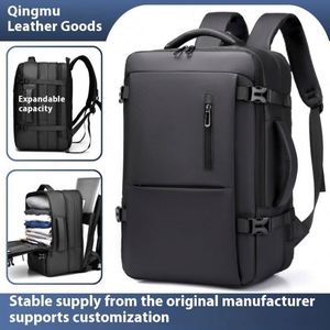<b>Simple</b> High-End Men's Business <b>Backpack</b> with Large Capacity Waterproof Polyester Lining for Travel and Computer Storage - Product Image 4