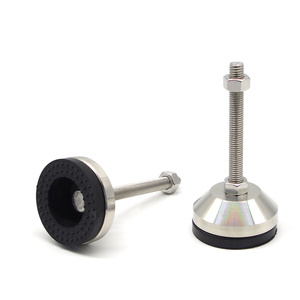 Fabricante 60p-m10*80 con SS304 + almohadilla antivibración de nailon Pies de montaje de nivelación para perfil/máquina de aluminio con ranura en T #7686 - Product Image 5