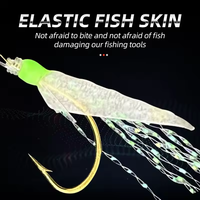 6 crochets/sac 8 #   à 18 ans #   Rigues Sabiki Lumineuses pour Eau Salée, Hameçons Réalistes Effet Écailles de Poisson, Lure Pré-montée Sabiki avec Tinsel Flash
