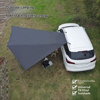 Meilleure Vente Tente Latérale de Voiture Noire en Oxford avec Fixation par Ventouses, Auvent Imperméable pour Camping Estival en Plein Air et Décoration de Voyage en Voiture