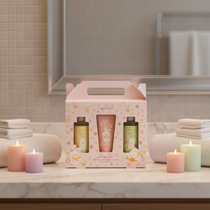 Оптовая продажа от производителя: популярный подарочный набор для девочек для ванны и спа, включающий гель для душа, лосьон для тела и пену для ванн. - Product Image 1