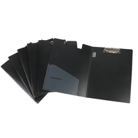 Eagle A949L Lot de 6 presse-papiers en plastique, 11.97 "noir A4 format lettre 100 feuilles de papier carton dur presse-papiers PVC léger