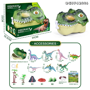 Caja de almacenamiento de <span class=keywords><strong>dinosaurio</strong></span> de plástico, juguetes de animales de Pvc Jurásico pequeños, <span class=keywords><strong>serie</strong></span> de modelos de dinosaurios de simulación de animales empaquetados para niños - Product Image 6