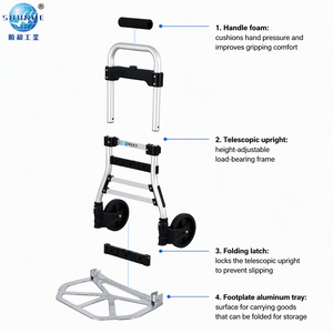 <span class=keywords><strong>Chariot</strong></span> pliant en aluminium et <span class=keywords><strong>plastique</strong></span> <span class=keywords><strong>de</strong></span> haute qualité ShunHe, <span class=keywords><strong>chariot</strong></span> <span class=keywords><strong>de</strong></span> <span class=keywords><strong>jardin</strong></span> à <span class=keywords><strong>2</strong></span> <span class=keywords><strong>roues</strong></span>, <span class=keywords><strong>chariot</strong></span> <span class=keywords><strong>de</strong></span> transport pour outils et courses - Product Image 4