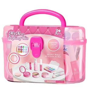 Kit de <span class=keywords><strong>maquillage</strong></span> pour enfants, jeu d'imitation préscolaire, valise de <span class=keywords><strong>maquillage</strong></span>, jouets pour filles avec ensemble de pinceaux de <span class=keywords><strong>maquillage</strong></span>, boîte d'accessoires - Product Image 1