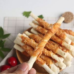 Beslenme köpek et aperatifler Pet köpek Molar sopa tavuk toptan doğal Polybags ile Rawhide sopa davranır küçük köpek küçük oyuncaklar - Product Image 3