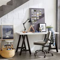 Bureau en bois contreplaqué Soho à prix abordable pour le jeu, l'étude et le travail – Station de travail pliable de style européen mini pour loft
