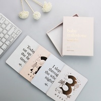 Cartes en carton à impression personnalisée, feuille d'or 50 pièces, ensemble cadeau en papier kraft pour bébé