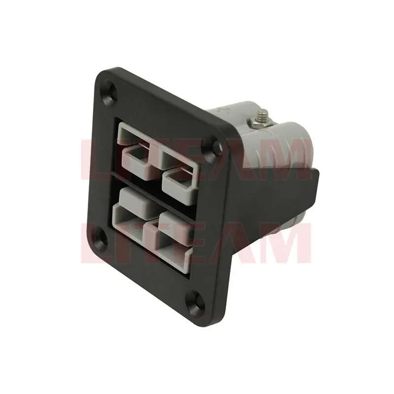 Factory Direct Supply 50a Double Pole Forklift Connector Plug Power Outlet Panel Flush Mount Bracket for Two 50a 600v Connectors