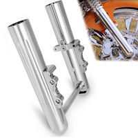 Glissières de fourche inférieures à double disque, découpées CNC, pour Harley Touring Street Road Glide Road King FLHX FLHR 2014 et modèles ultérieurs