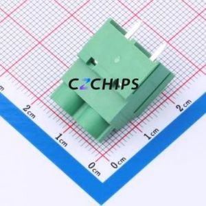 MX762-7.62-02P-GN01-Cu-PS-A Screw Terminal Block Through hole Component (THT),P=7.62mm Connector 1x2P 7.62mm Green Through Hole - Product Image 2