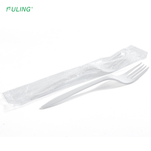 Fuling 2.5g PP dĩa nhựa đồ dùng dùng một lần thiết lập dao kéo trắng/đen nhựa trung bình trọng lượng dùng một lần ngã ba - Product Image 3