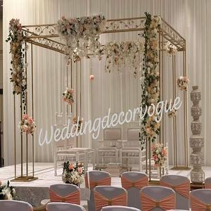 Ourwarm Square Gold Fondo estable Accesorios de tubería de hierro Entrada Boda Arco Soporte Decoración - Product Image 6