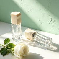 Flacon vide personnalisable en verre ondulé, conteneur portable rechargeable avec pompe pour sérum de soin et maquillage, idéal pour les voyages