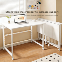 Table de chevet pliable pour chambre à coucher, bureau d'étudiant portable, bureau mobile, bureau d'ordinateur