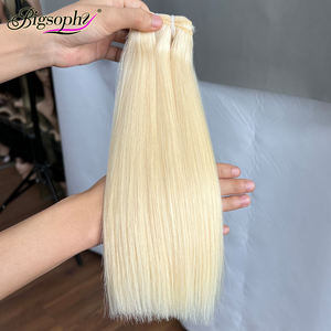 Venta al por Mayor # Paquetes de Cabello Humano Rubio 613, Paquetes de Cabello Liso con Cutícula Alineada, Cabello Vietnamita 100% Sin Procesar - Product Image 1
