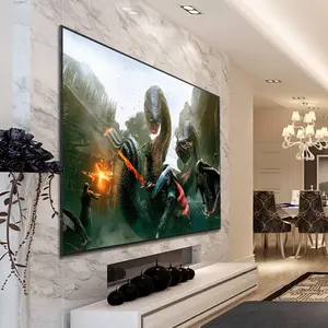 4k 3D Pet Crystal ALR UST Indoor Cinema Projector Screen Anti-ambient Light Thin Fixed Frame Projection Screen