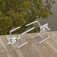 Kit d'outils de barbecue portables en acier inoxydable 304 chromés support de poulet grillé rotatif brochettes fourchettes pour poulet rôti de porc en plein air