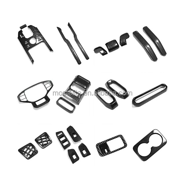 Upgrade Accessories ABS Center Console Protective Decoration Carbon Fiber Interior Kit for Jetour T2 Traveler