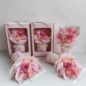 Ramo de Rosas Preservadas de Lujo OEM, Flores Eternas Hechas a Mano para Tiendas de Regalos, Venta al Por Mayor - Product Image 4
