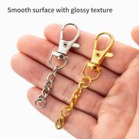 Porte-clés accessoires en vrac mousqueton fermoir porte-clés avec chaîne anneau chien boucle crochet breloques pour la fabrication de bijoux bricolage porte-clés en métal