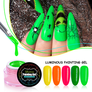 Kostenlose Proben Glow In the Dark Malgel 12 Farben UV-LED Nagellack Nail Art Painted GelFor Halloween - Product Image 3
