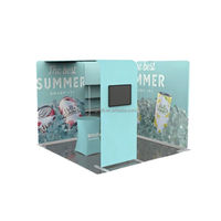 Vitrine laquée pour magasin de thé au lait existant dans l'atrium du centre commercial, passage multi-activités, présentoir à desserts, comptoir à glaces