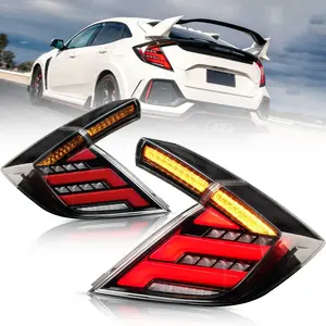 ZHENGWO Factory Led Tail Lamp For Hatchback Honda Civic 2016-2022year DRL Start Up Animation Rear Lamp Assembly