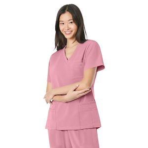 Divisa Ospedaliera Personalizzabile 2026 con Logo, Tessuto Elasticizzato 4 Vie, Scollo a V, Top e Pantaloni Jogger per Infermieri e Medici - Product Image 4