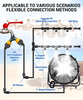 Kit de Nebulización para Exteriores F163 PE/POM, Fácil de Instalar, para Jardines de Flores, Camas de Cultivo, Riego, Desinfección, Vegetales y Aves
