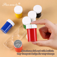 Ensemble de pigments pour artistes de 22ml 6 couleurs Kits de peintures acryliques Tissu de verre acrylique fluorescent métallisé Ensembles de peinture aquarelle Tempera