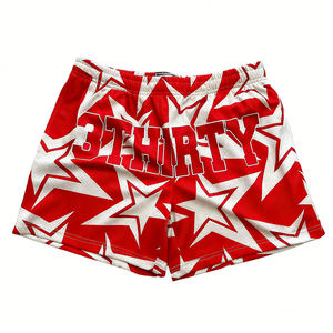 Shorts en maille à bon prix, grande taille, en polyester, vierges, décontractés, pour sublimation, avec poches et cordon de serrage - Product Image 2