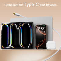 Nouvelle tendance 240W 5A câble de charge tressé en Nylon tissé 1.2M ligne de données USB rapide 1 accessoires de téléphone portable en alliage d'aluminium