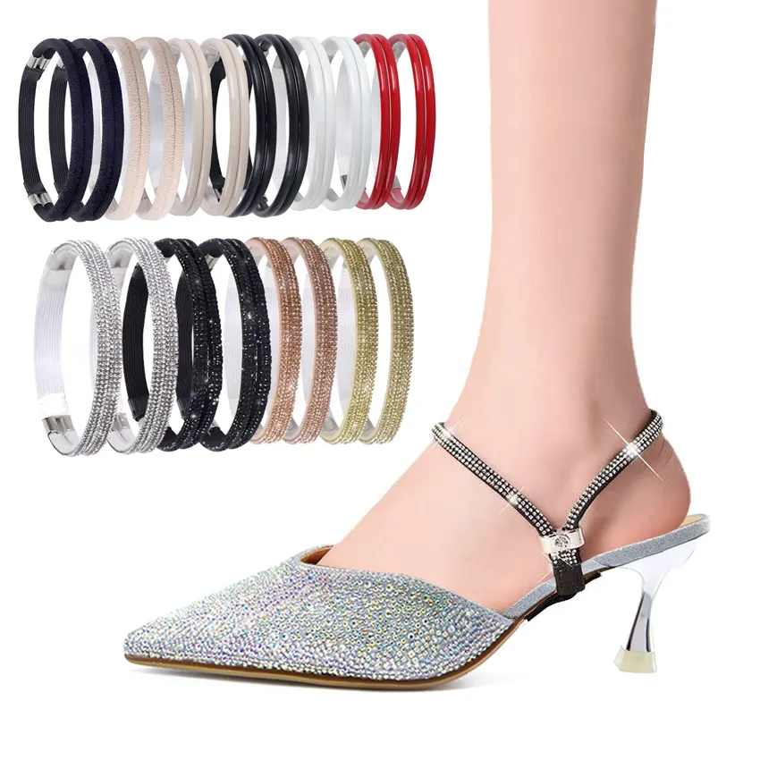Ремешки для обуви эластичные нескользящие шнурки ремни для лодыжки съемные пряжки ремешок для обуви ремешок для удерживания свободные туфли на высоком каблуке