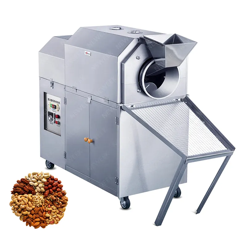 NEWEEK drum type sweet corn roaster cashew nut peanut roasting machine