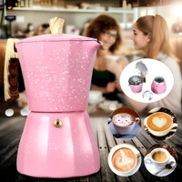 Cafetière Moka en alliage d'aluminium pour expresso, design minimaliste et moderne, modèle italien à anis étoilé, pour le marché transfrontalier, Yongkang