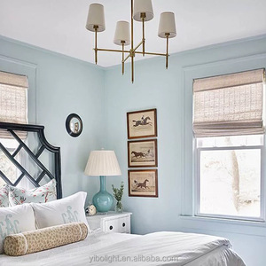 Lampadario <span class=keywords><strong>in</strong></span> Stile Nordico con Paralume <span class=keywords><strong>in</strong></span> Lino e Metallo Nero, per Camera da Letto e Soggiorno, Decorazione per Soffitti Alti, Lampadario <span class=keywords><strong>in</strong></span> Metallo Nero e Bronzo - Product Image 4