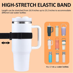Gran oferta, bolsa de botella de agua de silicona de grado alimenticio, 5 abalorios, bolsa de almacenamiento DIY con taza Ice Bully para accesorios de vaso Stanley - Product Image 5