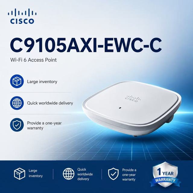 New C9105AXI-EWC-C Compact Wireless AP Wi-Fi 6 (802.11ax) Integrated Controller for Small Business Telework Secure Scalable