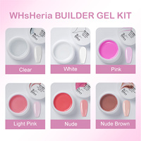 Gel d'extension multi-usages 30 ml WHsHeria, 6 couleurs, gel dur pour extension d'ongles, gel de construction pour manucure, décoration d'ongles 3D