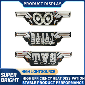 LiuHJG Cadre de <span class=keywords><strong>plaque</strong></span> d'<span class=keywords><strong>immatriculation</strong></span> <span class=keywords><strong>LED</strong></span> noir en plastique de haute qualité pour voiture et <span class=keywords><strong>moto</strong></span> - Product Image 2