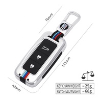 Funda de silicona y metal Vtear para llave de coche, llavero, para Dongfeng 580/DFSK GLORY, carcasa para mando a distancia, accesorios de estilo.