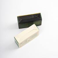 Boîte pliante personnalisée réutilisable à rabat inversé avec fenêtre découpée et estampage à chaud doré pour baume aux herbes, crème hydratante, cils