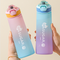 Bouteille d'eau éco-responsable aromatisée avec capsules de paille, technologie brevetée pour la gym, le cyclisme et la perte de poids