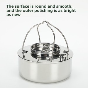 Ensemble d'ustensiles de cuisine de camping pliables en acier inoxydable antiadhésif pour l'extérieur, 3 pièces WP601 - Product Image 3